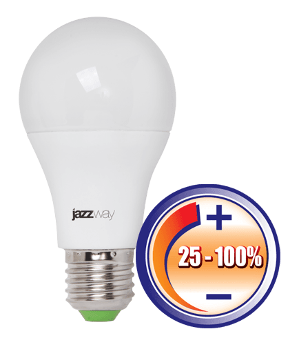 Jazzway Лампа светодиодная (LED) «груша» d60мм E27 220° 12Вт 220-230В опаловая тепло-белая желтая 3000К диммируемая .2855879