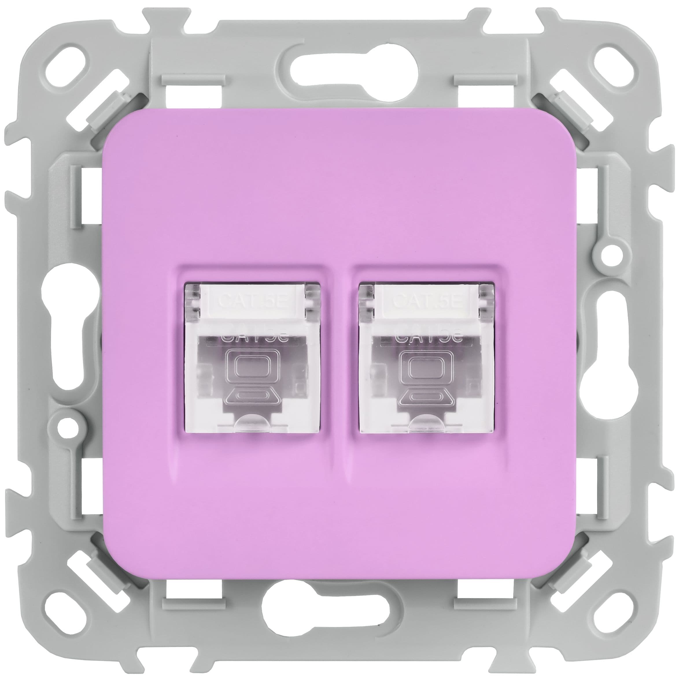 IEK FLITE Пурпурный Розетка 2-местная компьютерная RJ45 категория 5Е UTP — миниатюра 2