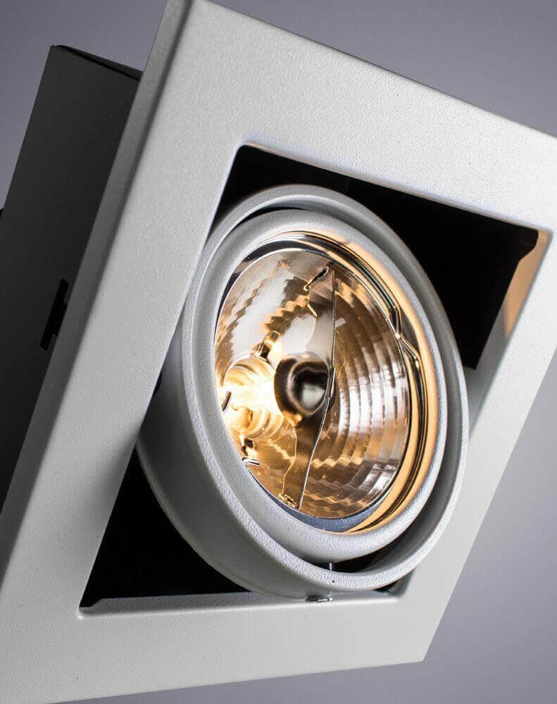 Arte Lamp Cardani Белый Светильник точечный встаиваемый 50W G5,3 1x500lm A5930PL-1WH — миниатюра 4