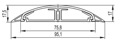 DKC In-Liner Front Напольный короб CSP-F, черный 75x17A