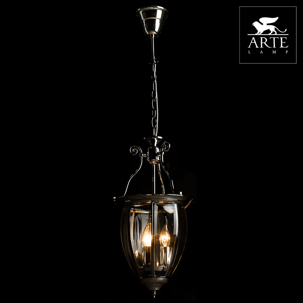 Arte Lamp Rimini Хром/Прозрачный Светильник подвесной 60W E14 A6509SP-3CC — миниатюра 2