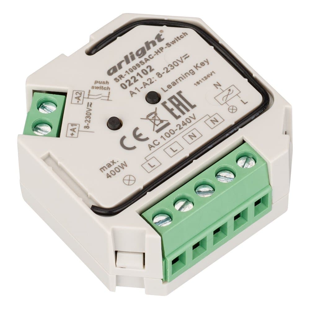 Arlight Контроллер-выключатель SR-1009SAC-HP-Switch (230V, 1.66A) (IP20 Пластик, 3 года) 022102