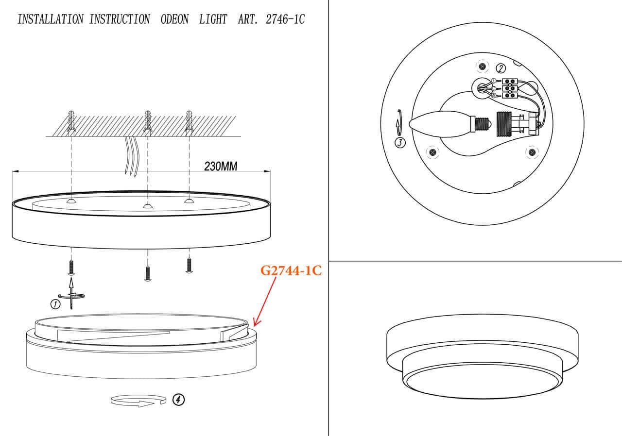 Odeon Light 2746/1C ODL15 670 хром/стекло Н/п светильник IP44 E14 40W 220V HOLGER — миниатюра 4