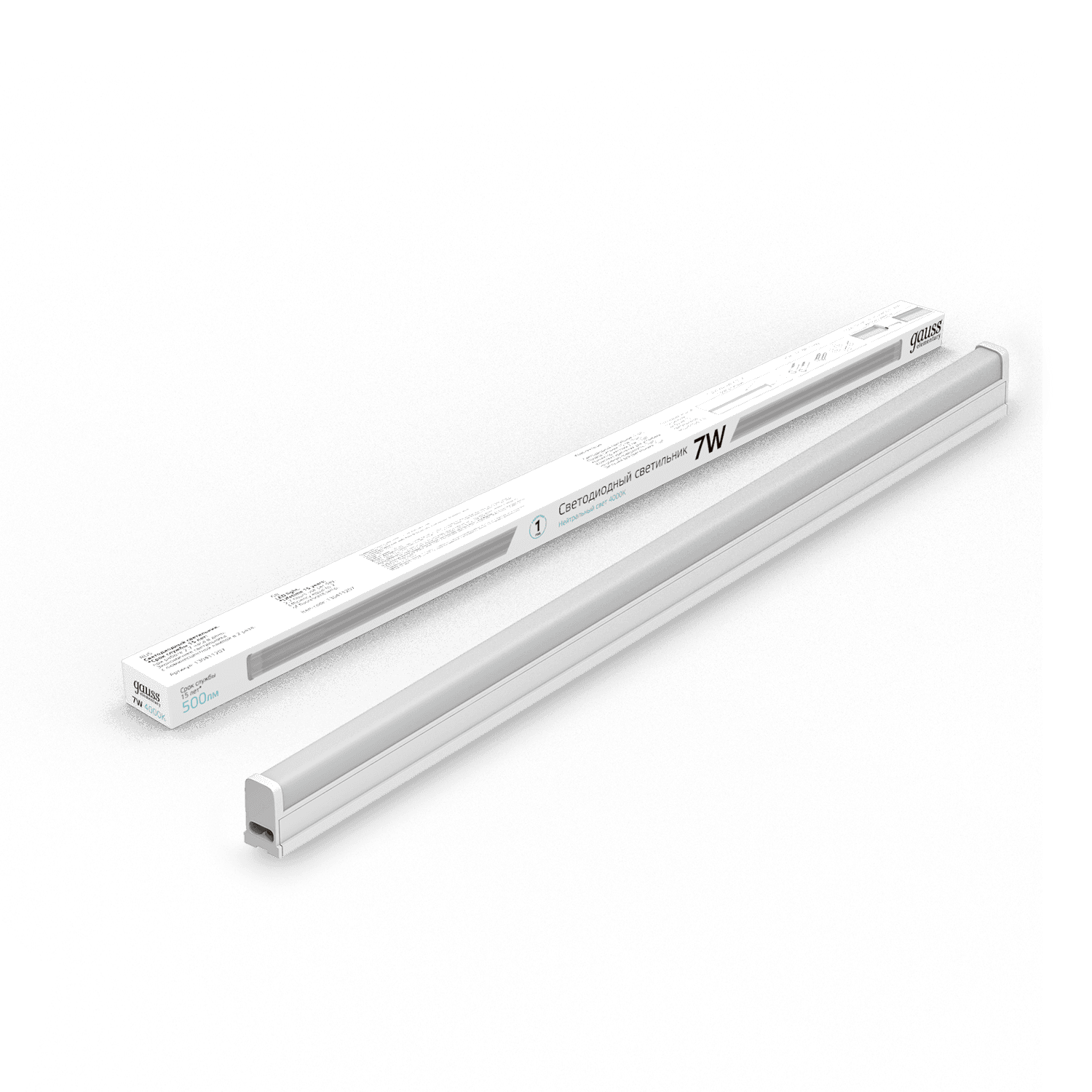 Gauss Светильник TL Elementary линейный 7W 500lm 4000K IP20 563х22х33 LED 5 130411207 — миниатюра 2