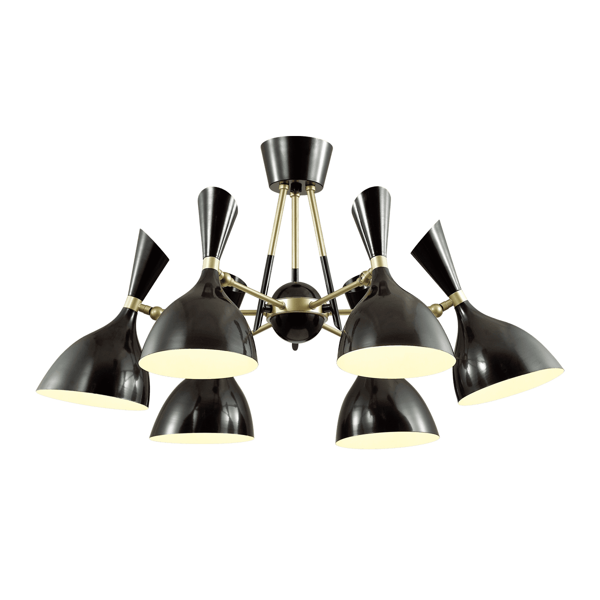 Odeon Light 4665/6C ODL20 430 золотой/черный Люстра потолочная E14 6*40W 220V RASTO — миниатюра 2