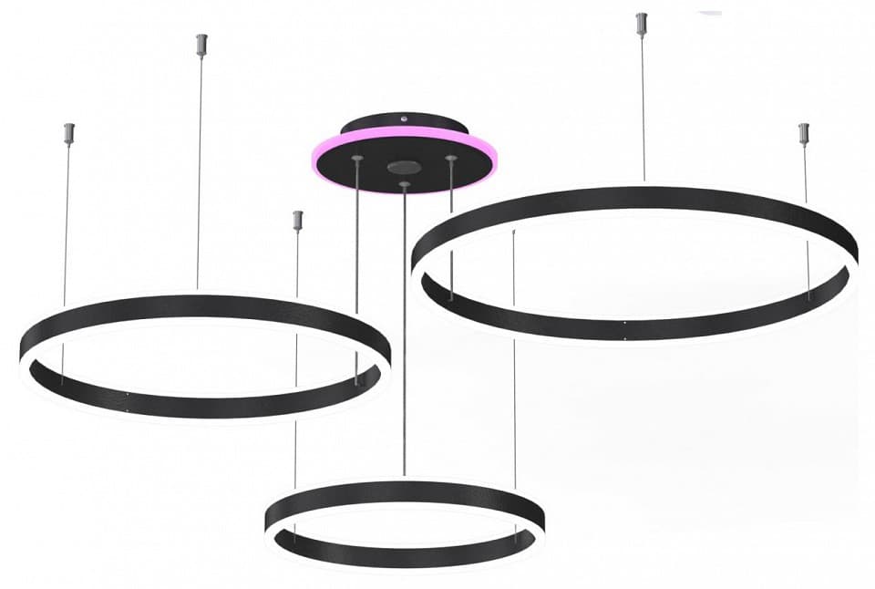 Citilux Дуэт Смарт CL719A701 RGB Умная подвесная люстра Чёрная