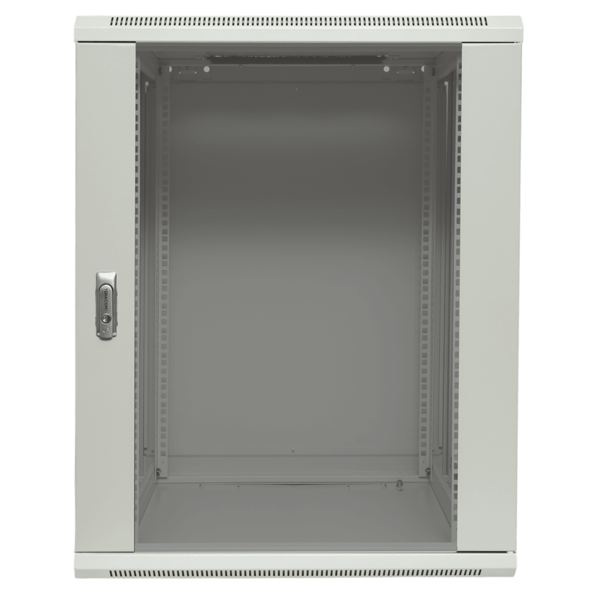 Шкаф настенный 19" TERACOM PRO 12U 600х600 мм дверь стеклянная с замком-ручкой серый