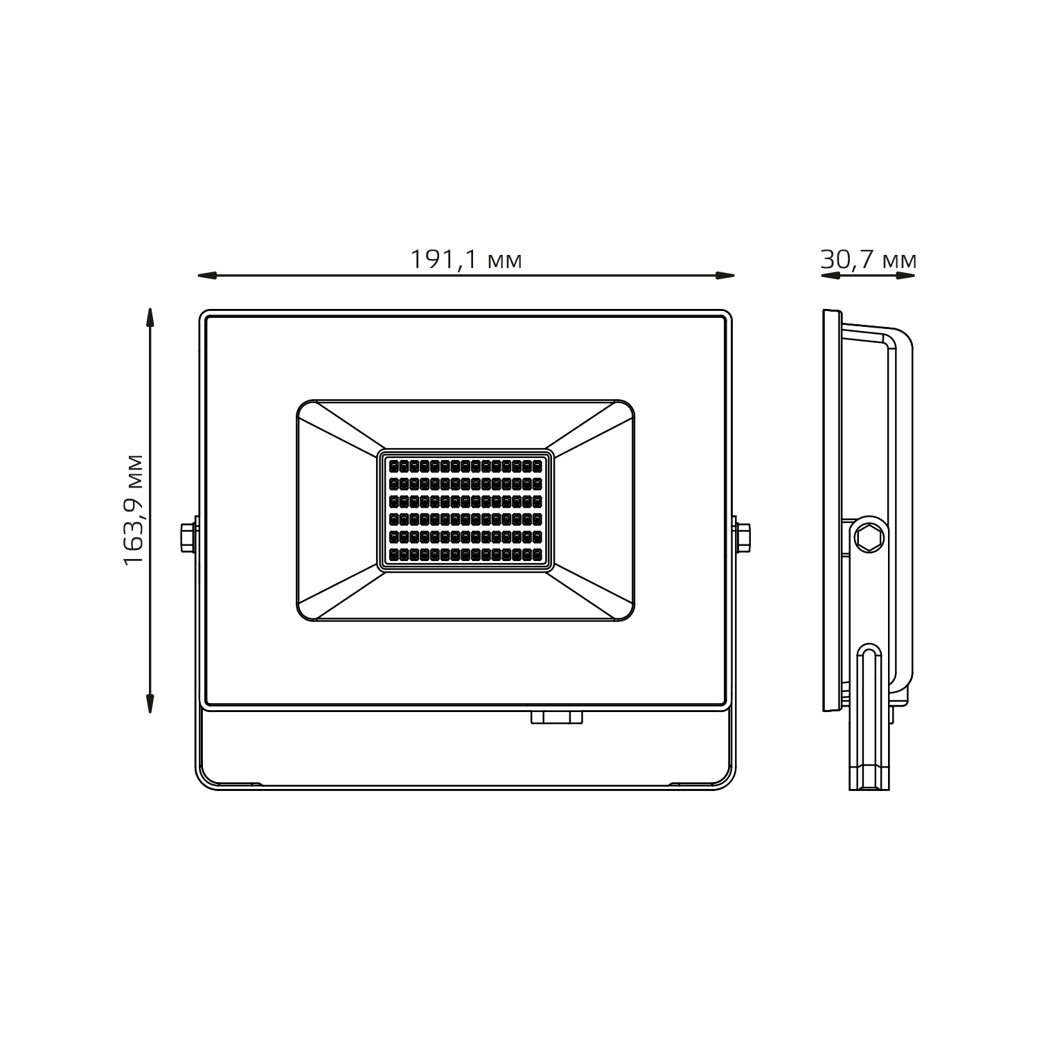 Gauss Прожектор Elementary 50W 3200lm зеленого свечения 175-265V IP65 черный LED 613100650 — миниатюра 6