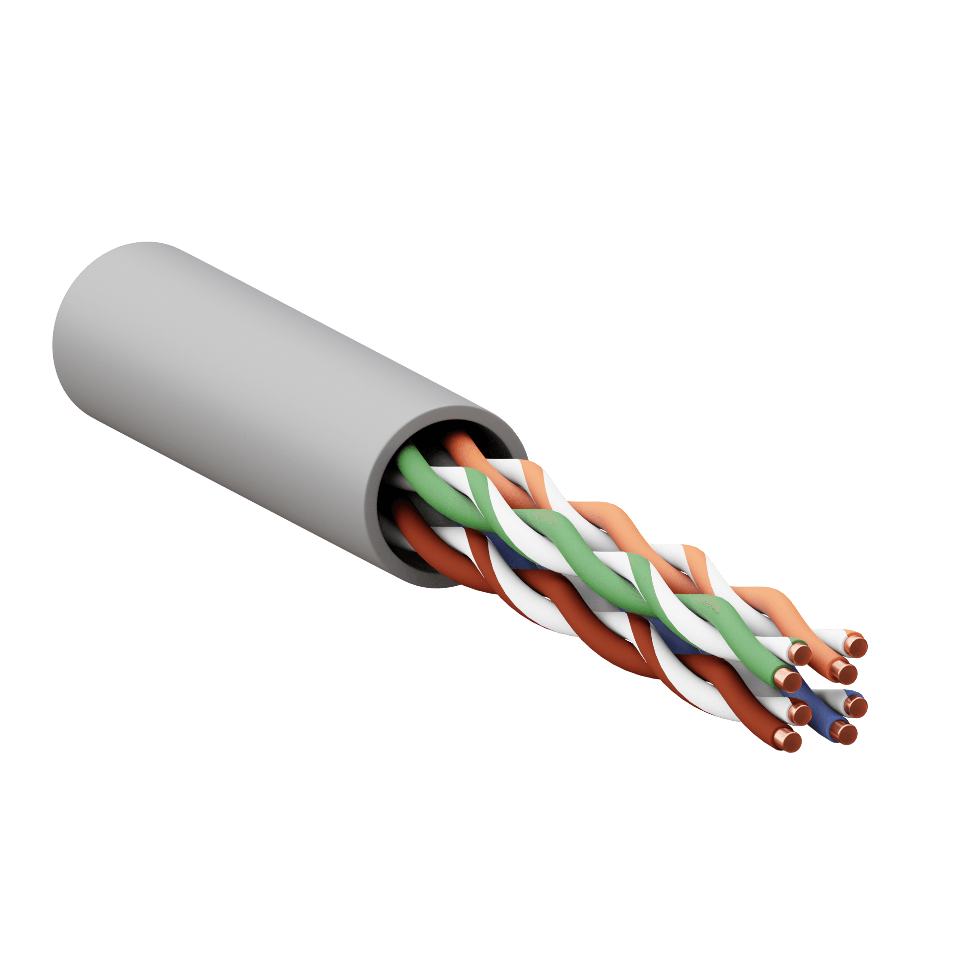 EKF Кабель витая пара TERACOM PRO Cat.5E U/UTP 4 пары solid 24AWG оболочка LSZH нг(А)-HF цвет серый (упак. 305м)