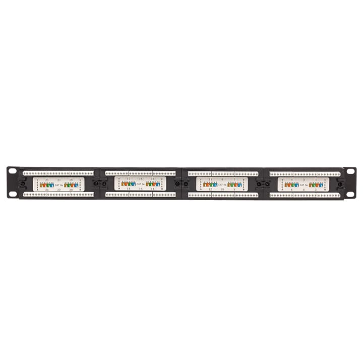 EKF TeraLINK PRO Патч-панель TeraLINK PRO 19'' Cat.5E 1U неэкранированная UTP 24 порта RJ-45 Dual IDC — миниатюра 3