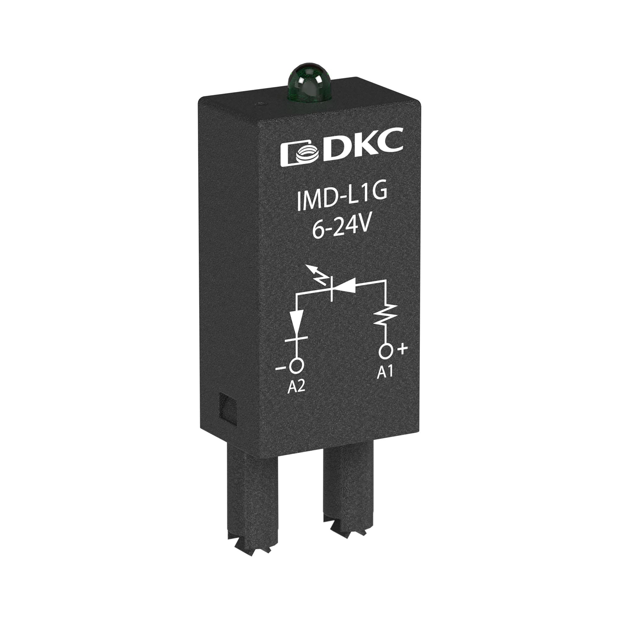 DKC Модуль индикации и защиты, LED зеленый+Варистор (A1+), 120V AC/DC