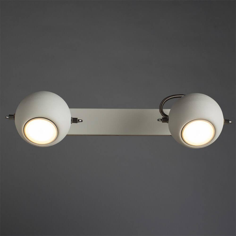 Arte Lamp Spia Хром/Белый Спот 2x50W 2xGU10 A9128AP-2WH — миниатюра 2