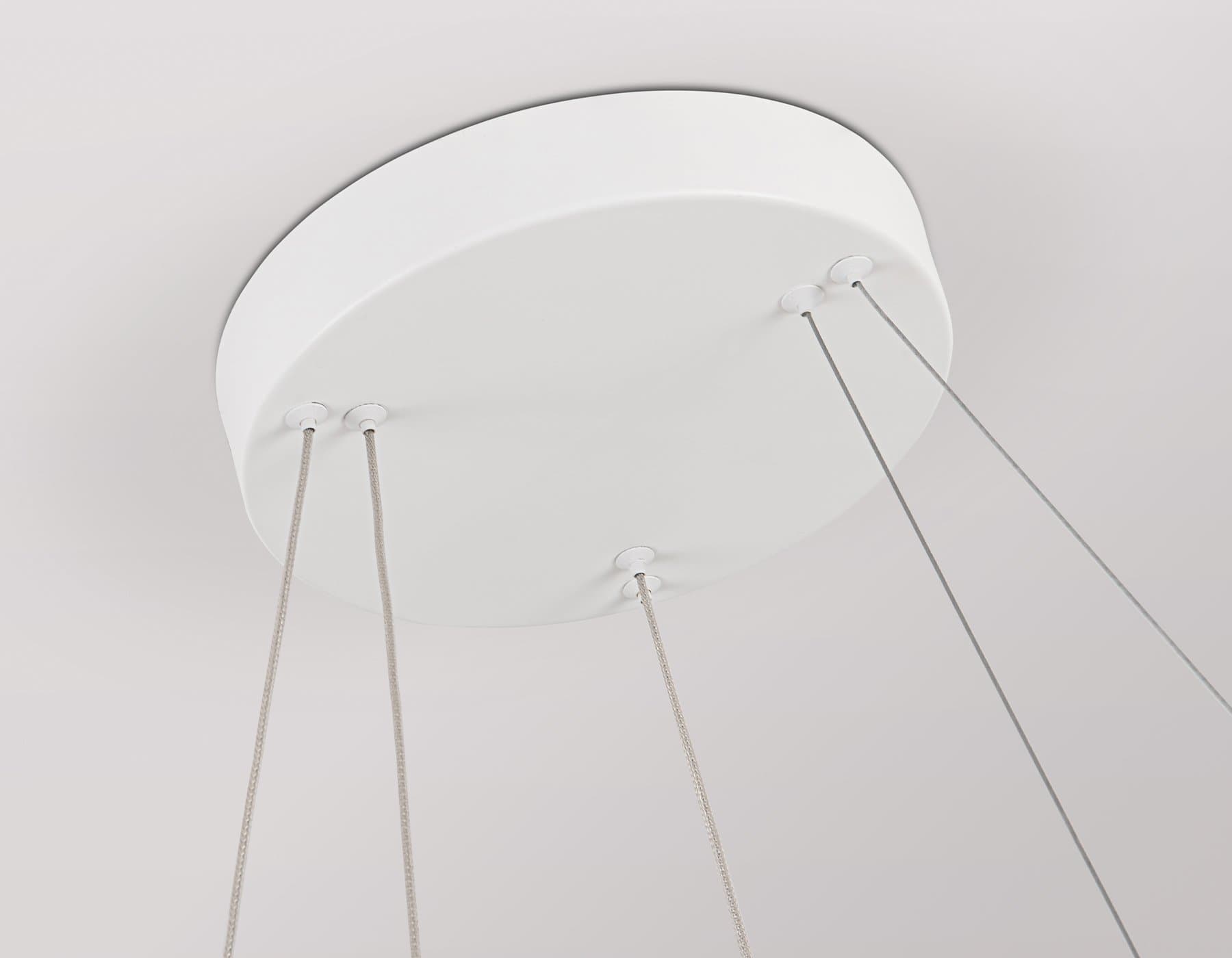 Ambrella Светильник подвесной светодиодный FL5542/2+6 WH белый 90W 3000K/4200K/6400K D600/400*1300 (без ПДУ) — миниатюра 8