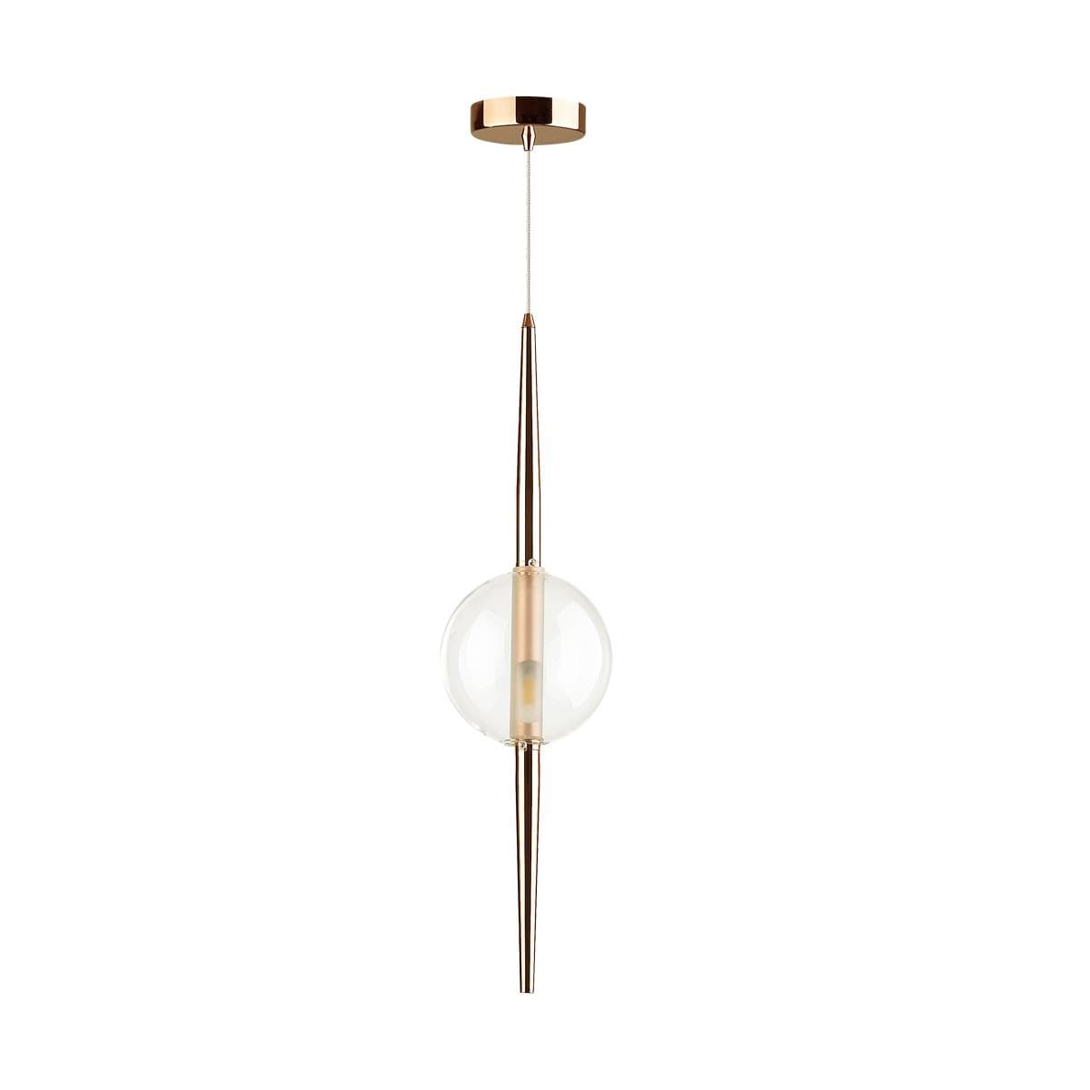 Odeon Light 4685/1 ODL20 375 медный/прозрачный Подвес G9 5W 220V LAZIA — миниатюра 1