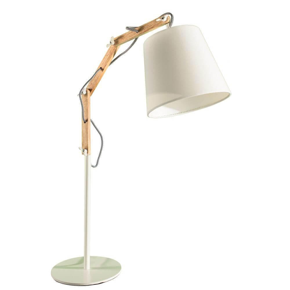 Arte Lamp Pinocchio Белая Лампа настольная декоративная 60W E27 A5700LT-1WH — миниатюра 1