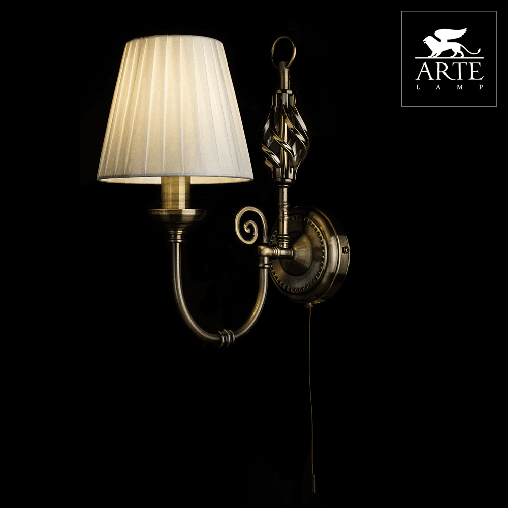 Arte Lamp Zanzibar Бронза/Белый Бра 40W E14 A8390AP-1AB — миниатюра 2