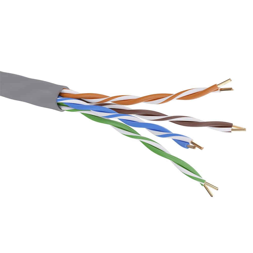 DKC Кабель CAT 5e, U/UTP, нг(А)-HF, бухта 305м, серый RN5EUUA01GY
