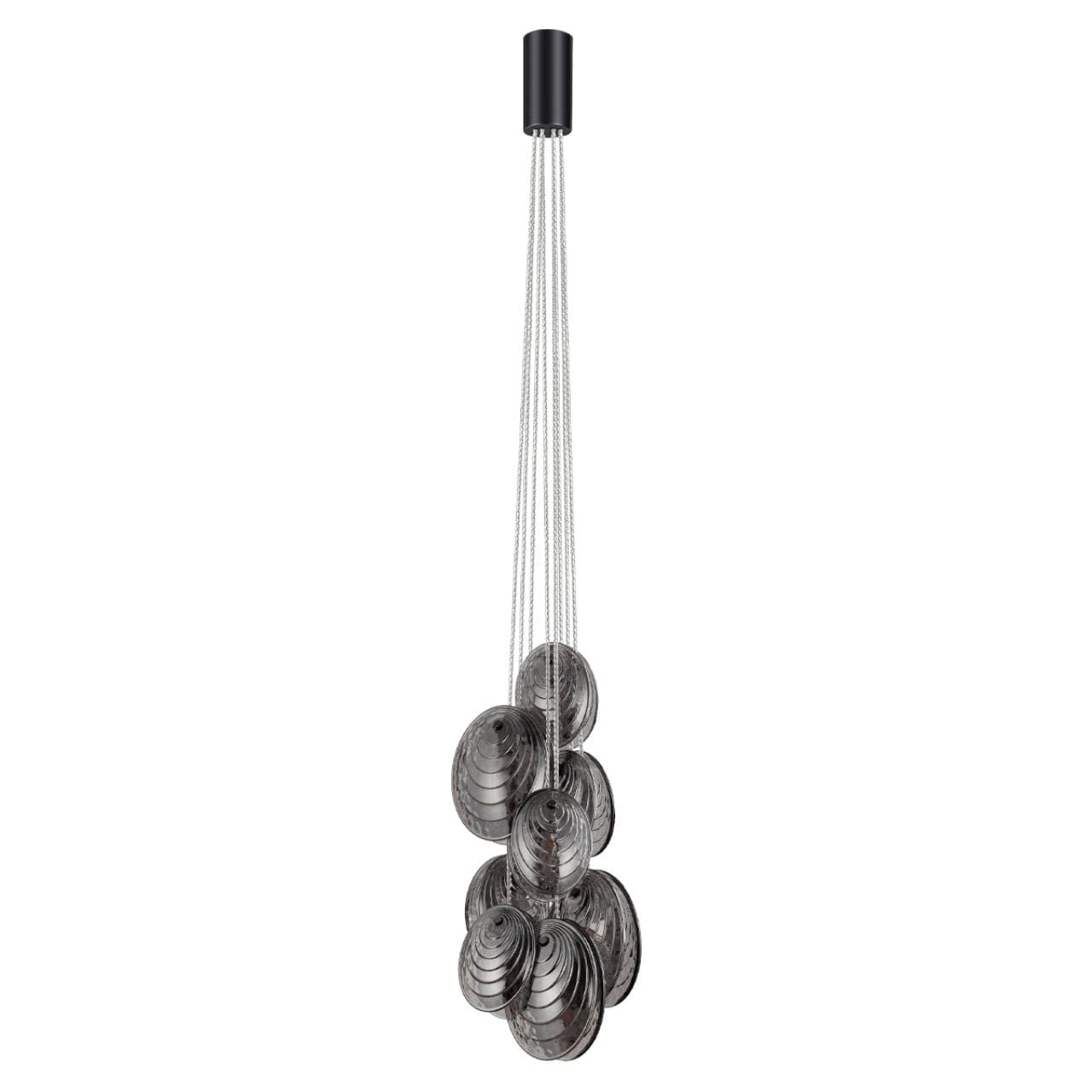 Odeon Light 5038/8 MODERN ODL24 295 черный/дымчатый/металл/стекло Люстра G9 8*40W MUSSELS