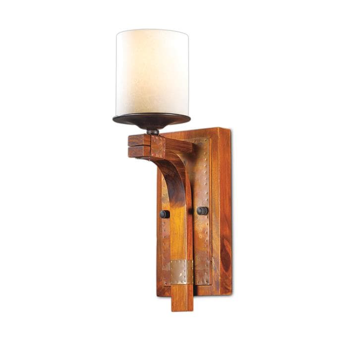 Odeon Light 2767/1W ODL15 335 медн./дерево/стекло Бра E27 60W 220V FABO