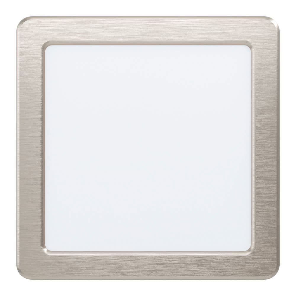 Eglo 99184 Светодиодный встраиваемый светильник FUEVA 5, 10,5W (LED), 166х166, ET26, 1350lm, 4000K, сталь, никель