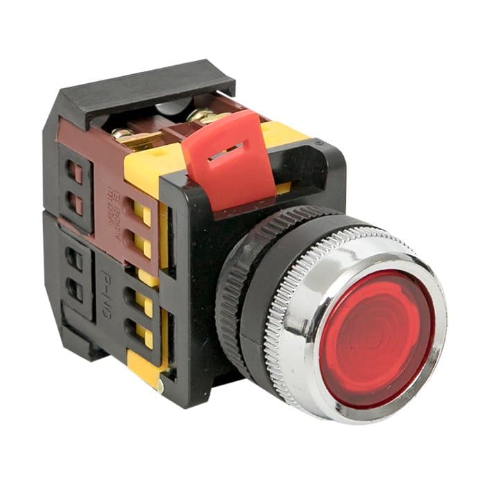 EKF PROxima Кнопка ABLFS-22 с подсветкой красный NO+NC 230В ablfs-22-r — миниатюра 5