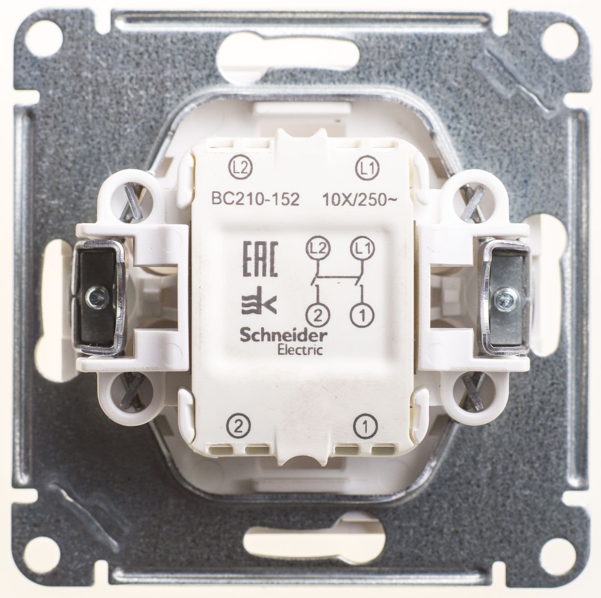 Systeme Electric Wessen 59 Бел Выключатель 1-клавишный 2-полюсный, 10А — миниатюра 2