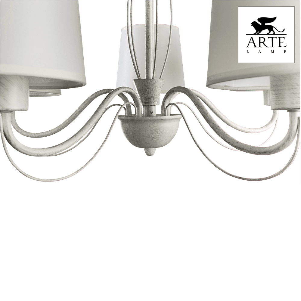 Arte Lamp Orlean Белая Люстра 40W E27 A9310LM-5WG — миниатюра 3