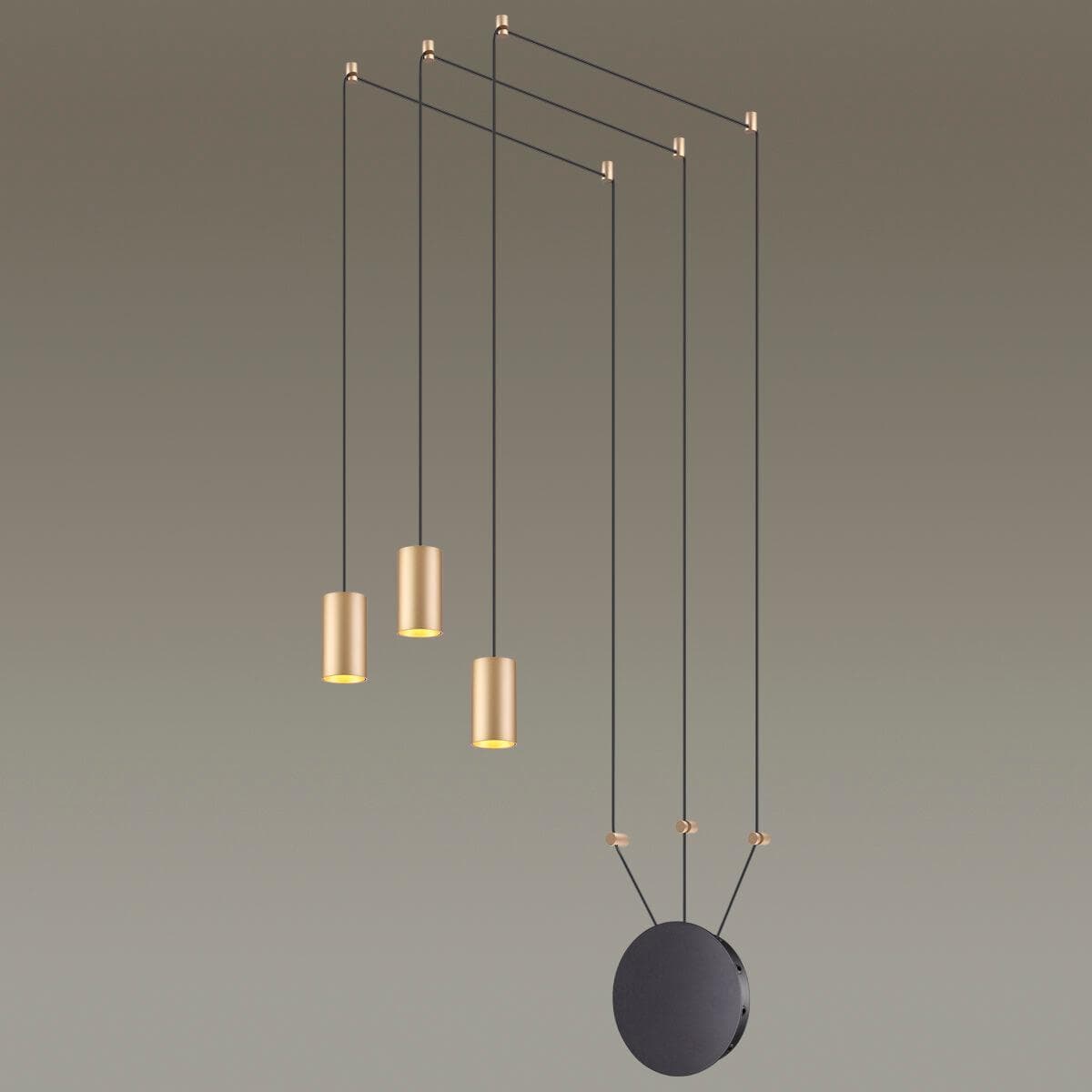 Odeon Light 3898/3 ODL20 41 черный/золот./металл Накладн св-к GU10 50W*3 (повод 7м, 10 крепл. в компл-те) LUCAS — миниатюра 2