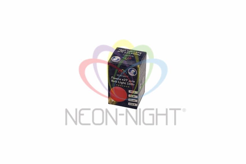 NEON-NIGHT Лампа накаливания e27 10 Вт красная колба 401-112 — миниатюра 4