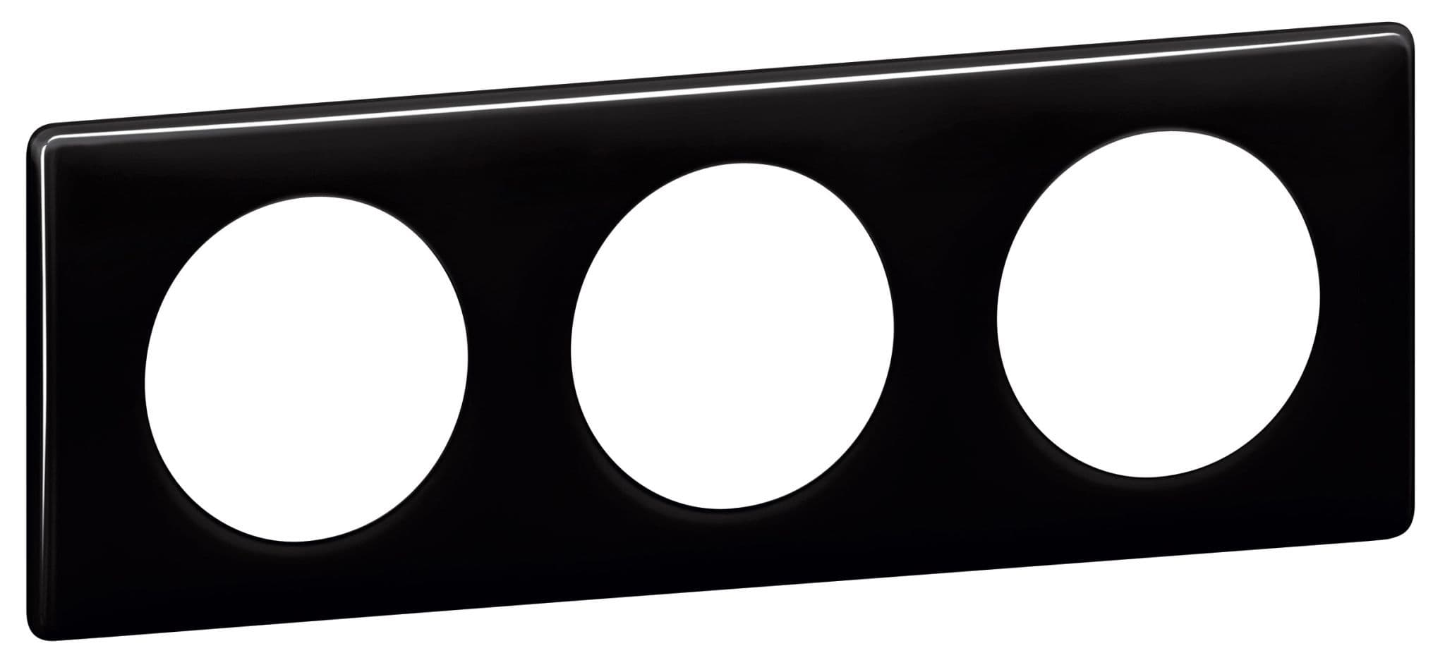 Legrand Celiane Черный глянец Рамка 3-я (2+2+2 мод) 066683 — миниатюра 2