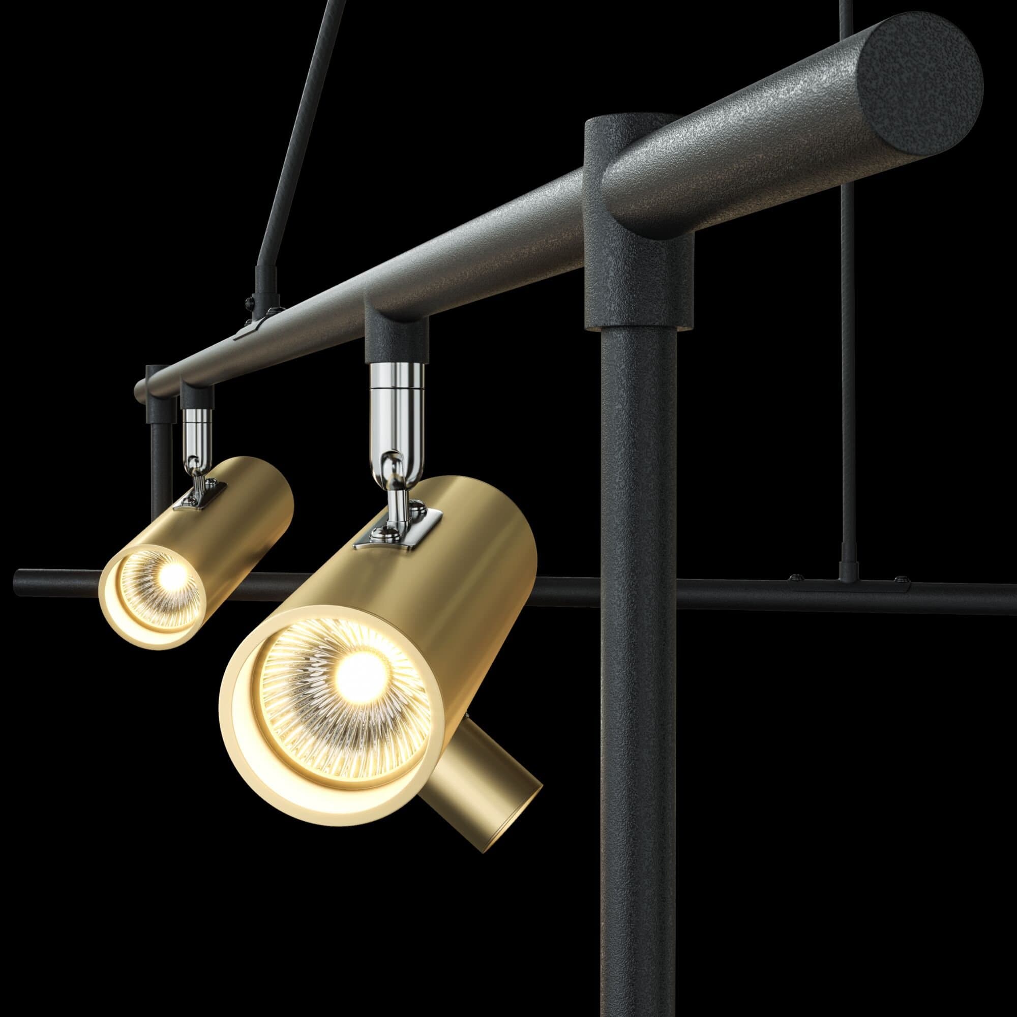 Maytoni Technical Черный с Золотом Светильник подвесной MOD128PL-12GB — миниатюра 7