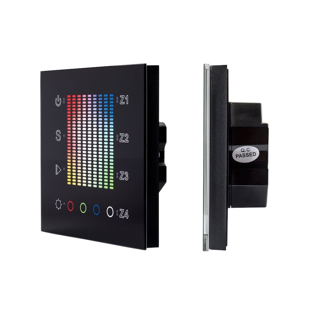 Arlight Панель Sens SR-2831AC-RF-IN Black (220V,RGB,4зоны) (IP20 Пластик, 3 года) 020585 — миниатюра 1