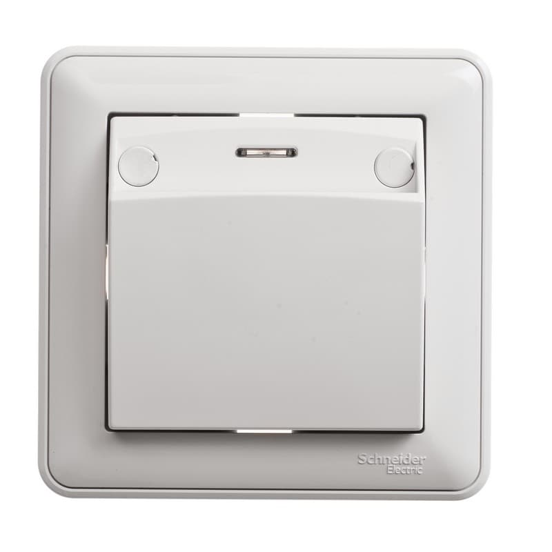 Systeme Electric Wessen 59 Бел Выключатель карточный 16А (в сборе, с рамкой) — миниатюра 4