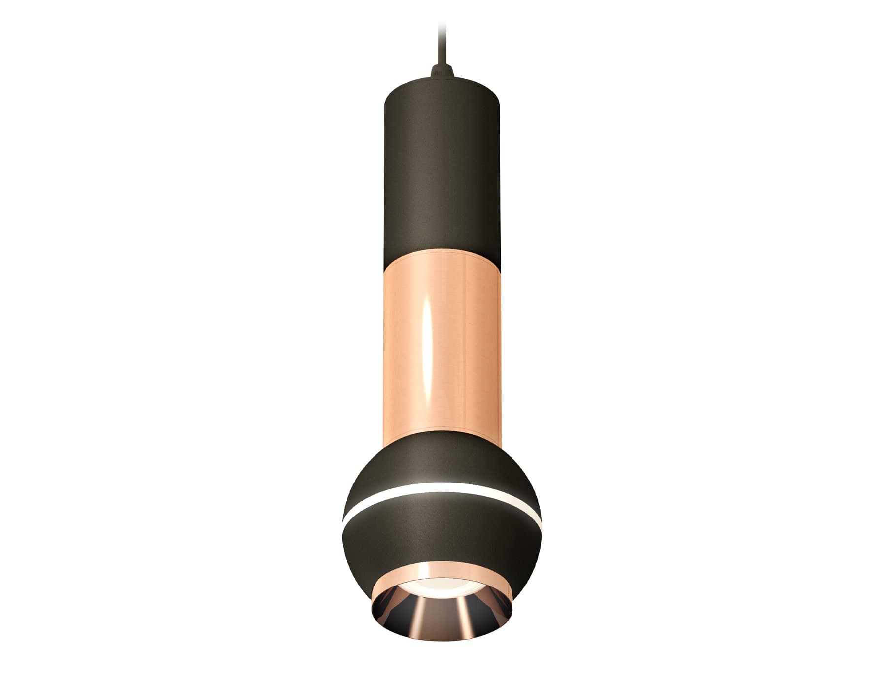 Ambrella Комплект подвесного светильника с дополнительной подсветкой XP1102040 SBK/PPG черный песок/золото розовое полированное MR16 GU5.3 LED 3W 4200 XP11020040 — миниатюра 1