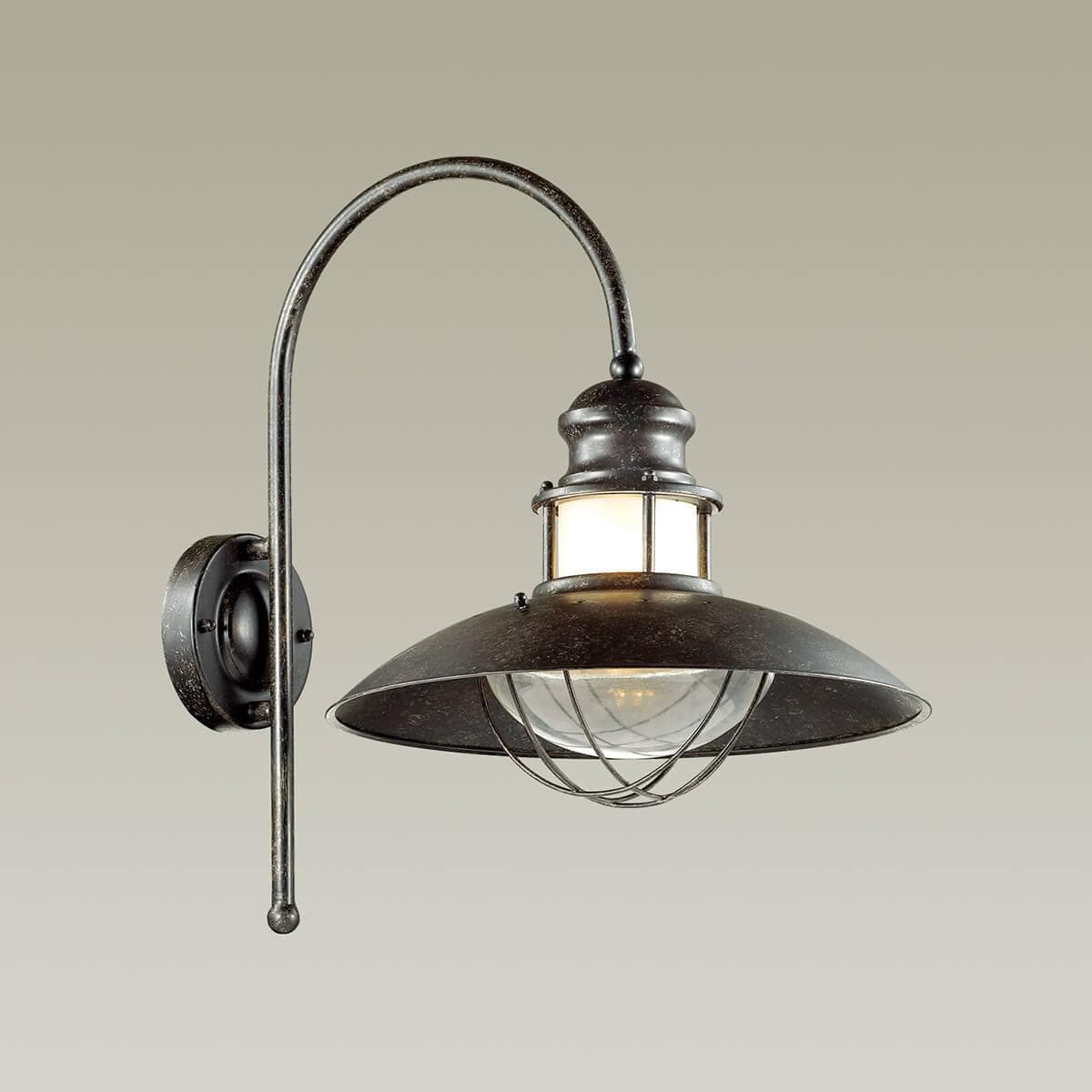 Odeon Light 4164/1WA ODL19 694 коричневый/прозрачный Уличный настенный светильник IP44 E27 1*60W DANTE — миниатюра 2