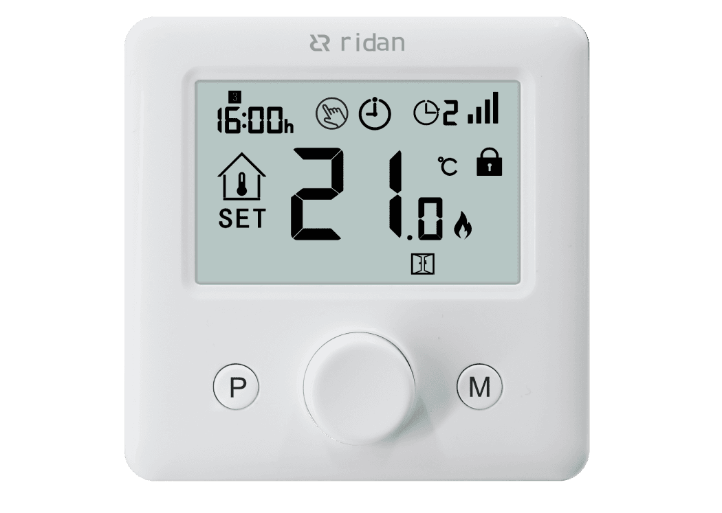 Ridan RT2000RF + RX1 беспр. термостат+ресивер (сухой контакт), накладной