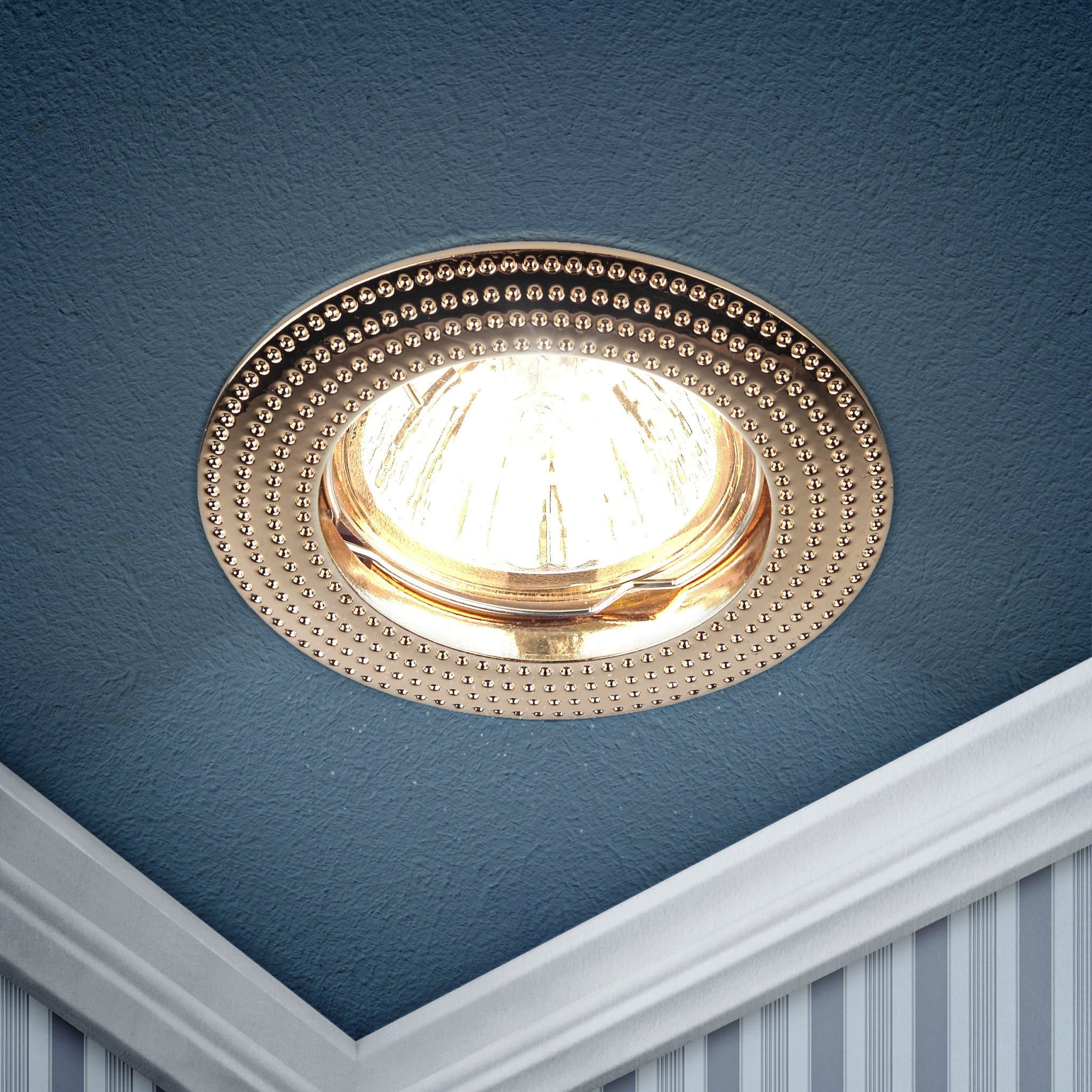 ЭРА KL55 GD Золото Светильник литой MR16,12V/220V, 50W