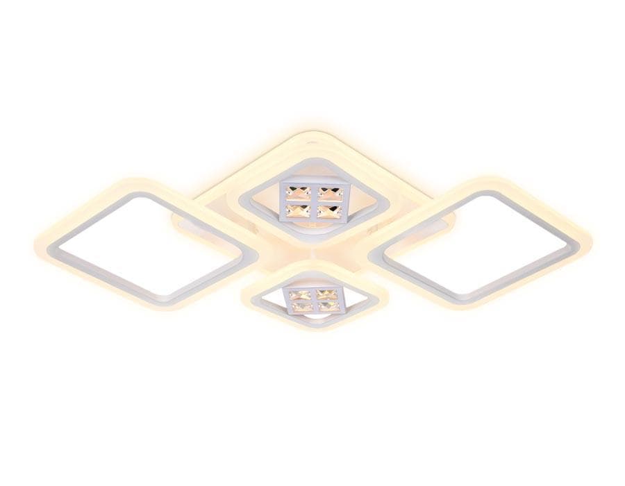Ambrella Потолочный светодиодный светильник с пультом FA286/4 WH белый 101W 750*490*80 (ПДУ РАДИО 2.4G) — миниатюра 3
