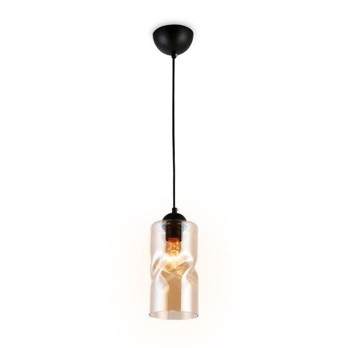 Ambrella Подвесной светильник TR3555 BK/TI черный/янтарь E27 max 40W D110*1200 — миниатюра 1