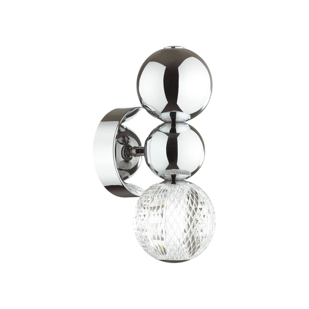 Odeon Light 5007/4WL L-VISION ODL23 419 хром/прозрачный/металл/акрил Бра LED 4W 4000K 230Лм CRYSTAL — миниатюра 1