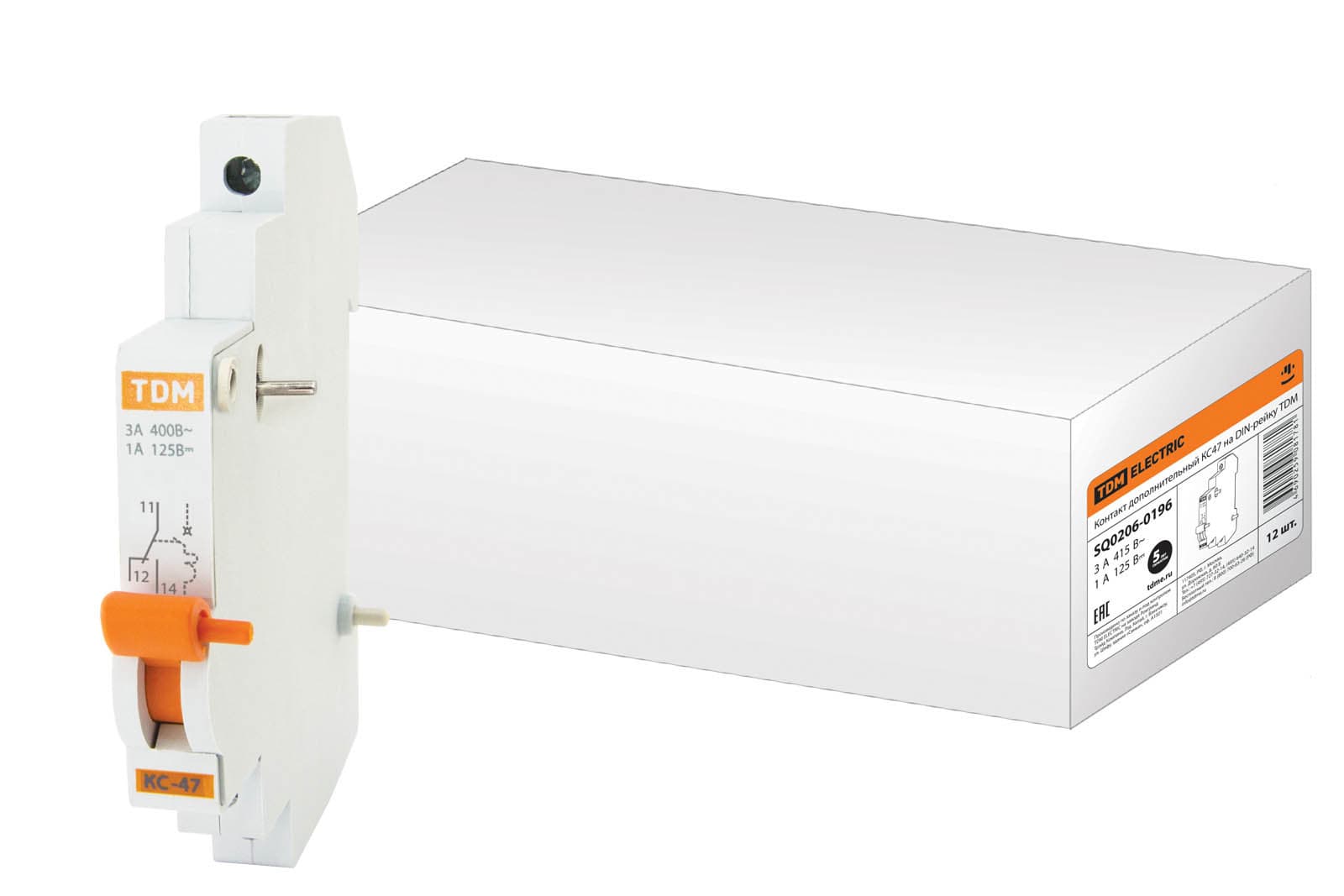 TDM Контакт дополнительный КС47 на DIN-рейку SQ0206-0196 — миниатюра 3