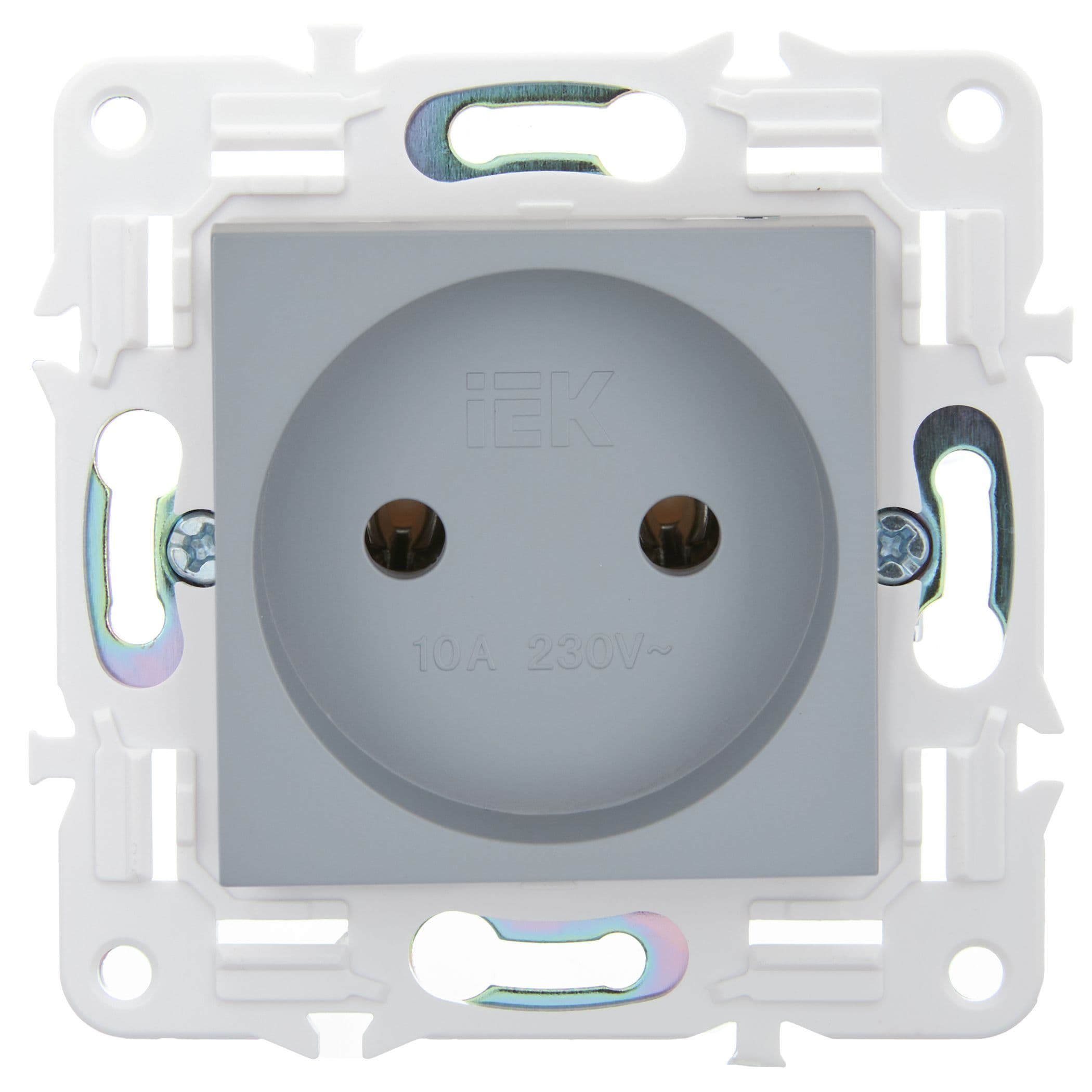 IEK SKANDY Серый Розетка б/з 10А SK-R02Gr — миниатюра 2