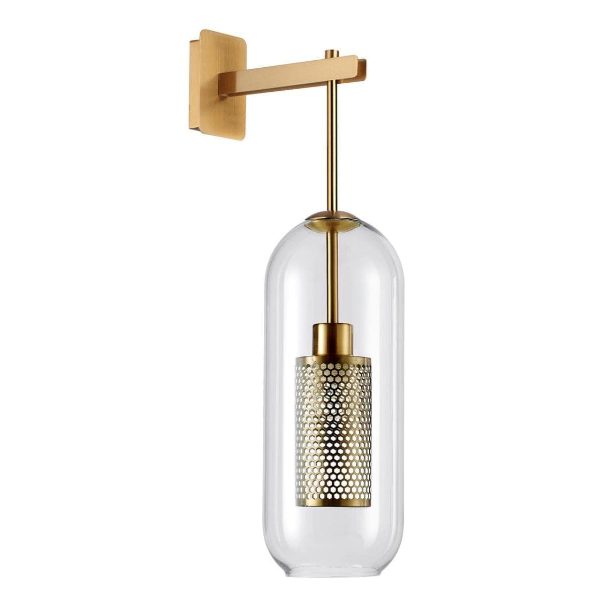Odeon Light 4940/1W PENDANT ODL22 235 античн.бронза/металл/прозрачный/стекло Бра E27 1*40W CLOCKY — миниатюра 1