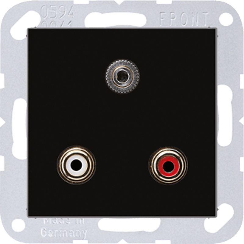 JUNG 2x Cinch Audio (RCA) / Stereo разъем (TRS 3.5 mm), чёрный MAA1011SW