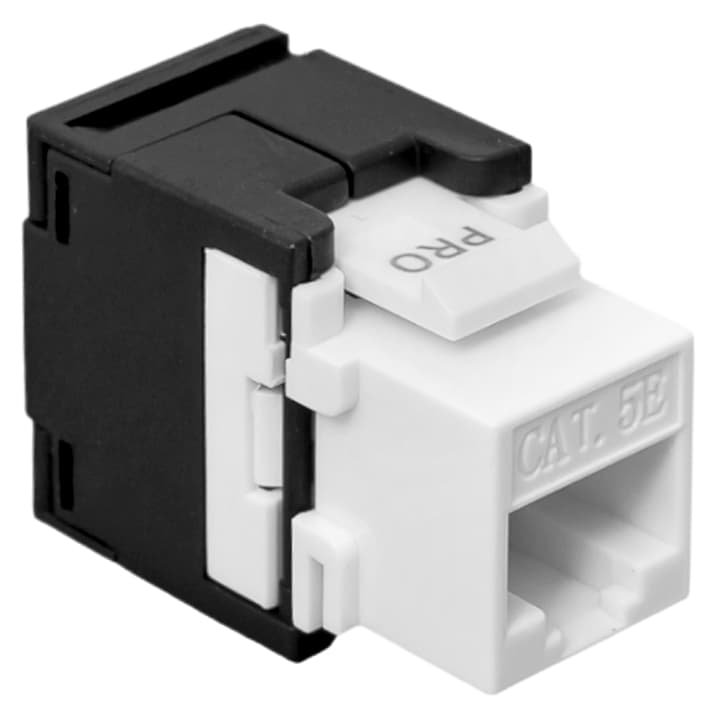 EKF TeraLINK PRO Модуль Keystone TeraLINK PRO Cat.5E неэкранированный 110 IDC 180 градусов самозажимной (Toolless) черный — миниатюра 1