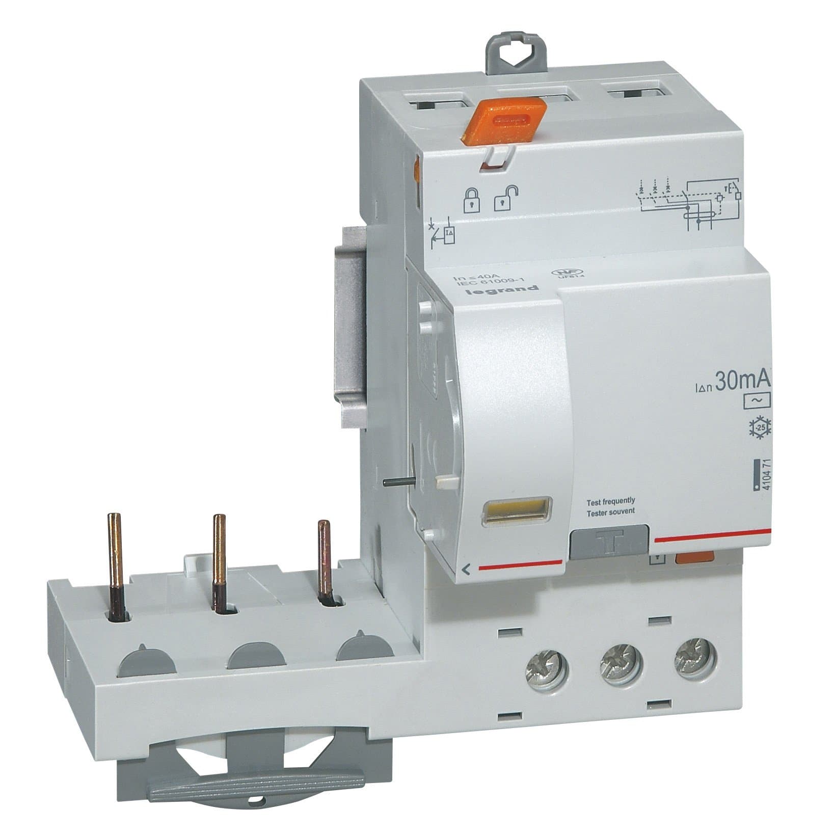 Legrand DX3 Дифференциальный блок 3P 40A 30mA (АС) 410471 — миниатюра 1