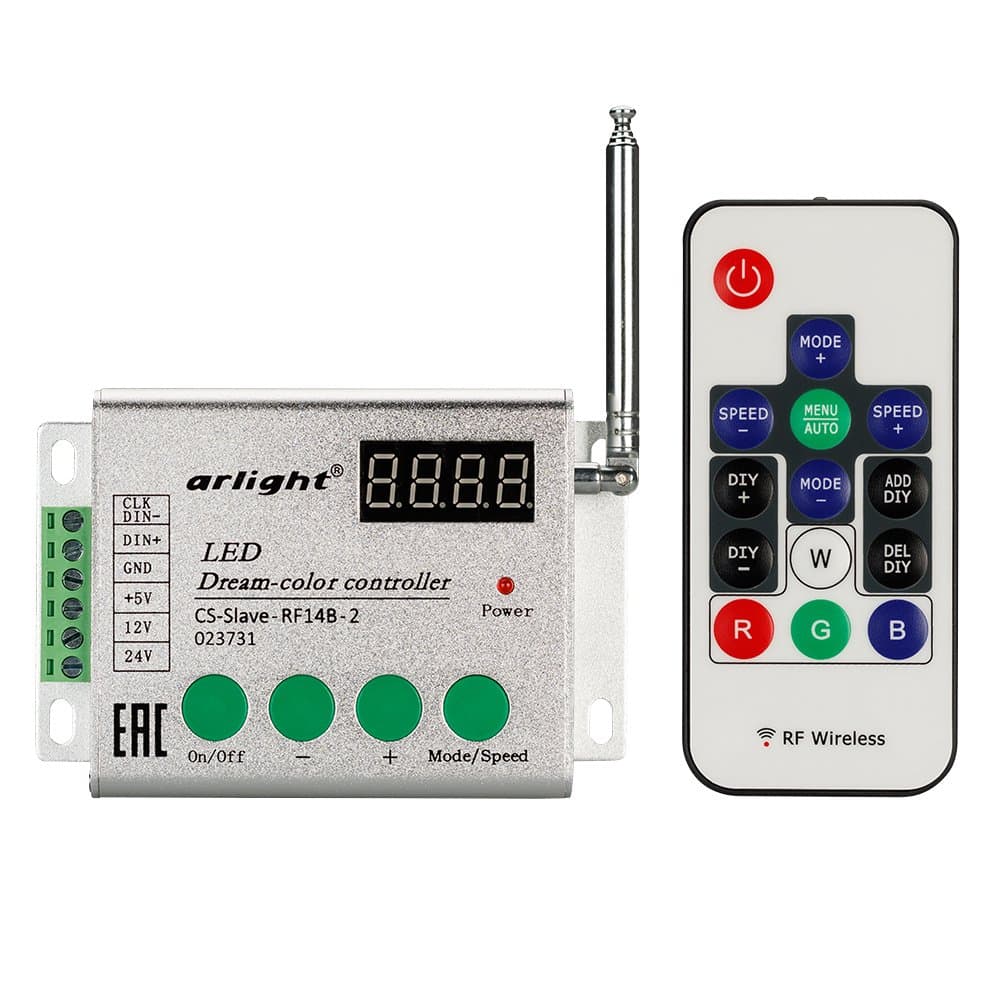 Arlight Контроллер CS-Slave-RF14B-2 (5-24V, ПДУ 14кн) (IP20 Металл, 1 год) 023731 — миниатюра 2