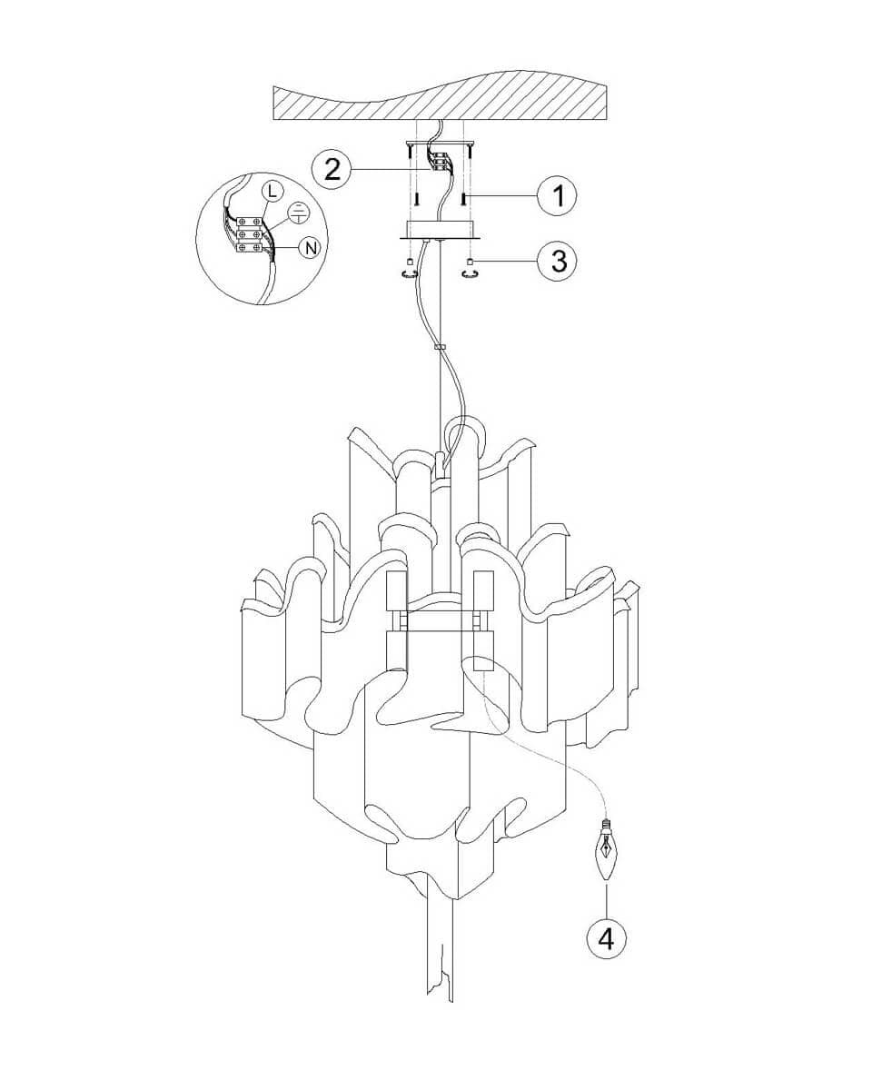 Favourite Multivello Хром/Прозрачная Люстра 8*E14CFL*25W 1156-8P — миниатюра 2