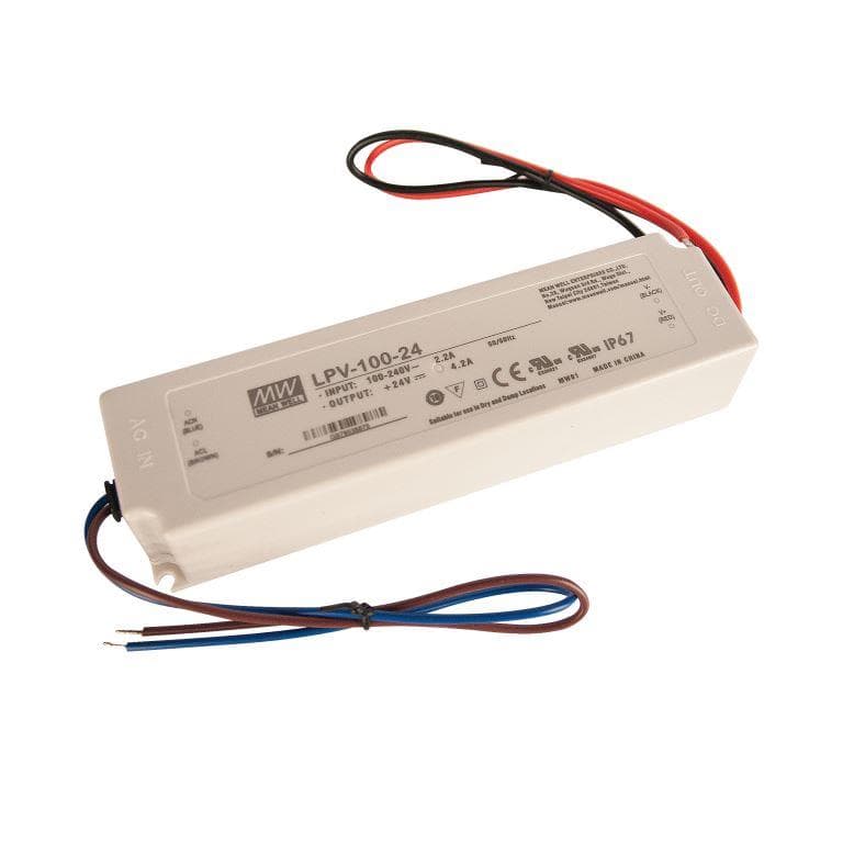 Varton Драйвер 100Вт 24V для светодиодной ленты Meanwell LPV-100-24 IP67 190x52x37 мм