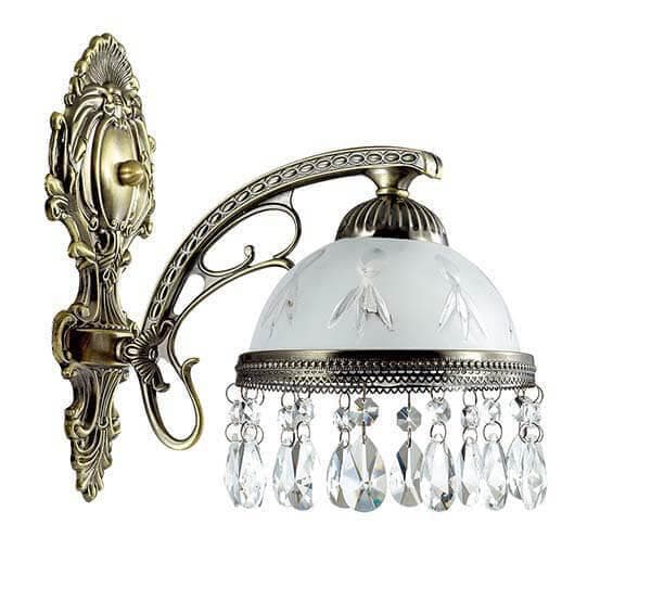 Lumion 2989/1W LN16 242 бронзовый/стекло/хрусталь Бра E27 60W 220V AVIFA — миниатюра 2